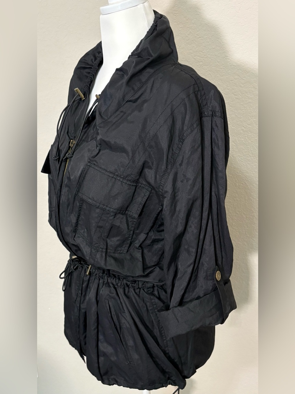 Kenneth Cole Black Anorak Gorpcore Utility Jacket Size M
